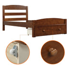 Platform Twin Bed Frame with Storage Drawer