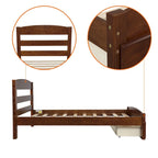 Platform Twin Bed Frame with Storage Drawer