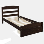 Platform Twin Bed Frame with Storage Drawer