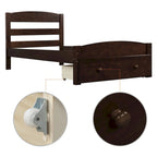 Platform Twin Bed Frame with Storage Drawer