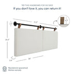Charlie Wall Mount Boucle Upholstered Padded Headboard, Adjustable Height with Metal Rail