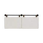 Charlie Wall Mount Boucle Upholstered Padded Headboard, Adjustable Height with Metal Rail