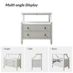 Jennifer 2 - Drawer Nightstand with Built-In Outlets and Pull-out Tray Set of 2 by HULALA HOME