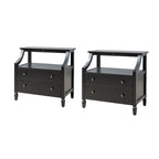 Jennifer 2 - Drawer Nightstand with Built-In Outlets and Pull-out Tray Set of 2 by HULALA HOME