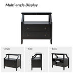 Jennifer 2 - Drawer Nightstand with Built-In Outlets and Pull-out Tray Set of 2 by HULALA HOME