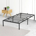 Metal Platform Bed Frame with Storage No Box Spring Steel Slat Support