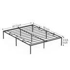 Metal Platform Bed Frame with Storage No Box Spring Steel Slat Support