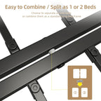 Metal Platform Bed Frame with Storage No Box Spring Steel Slat Support