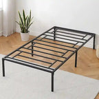 Metal Platform Bed Frame with Storage No Box Spring Steel Slat Support