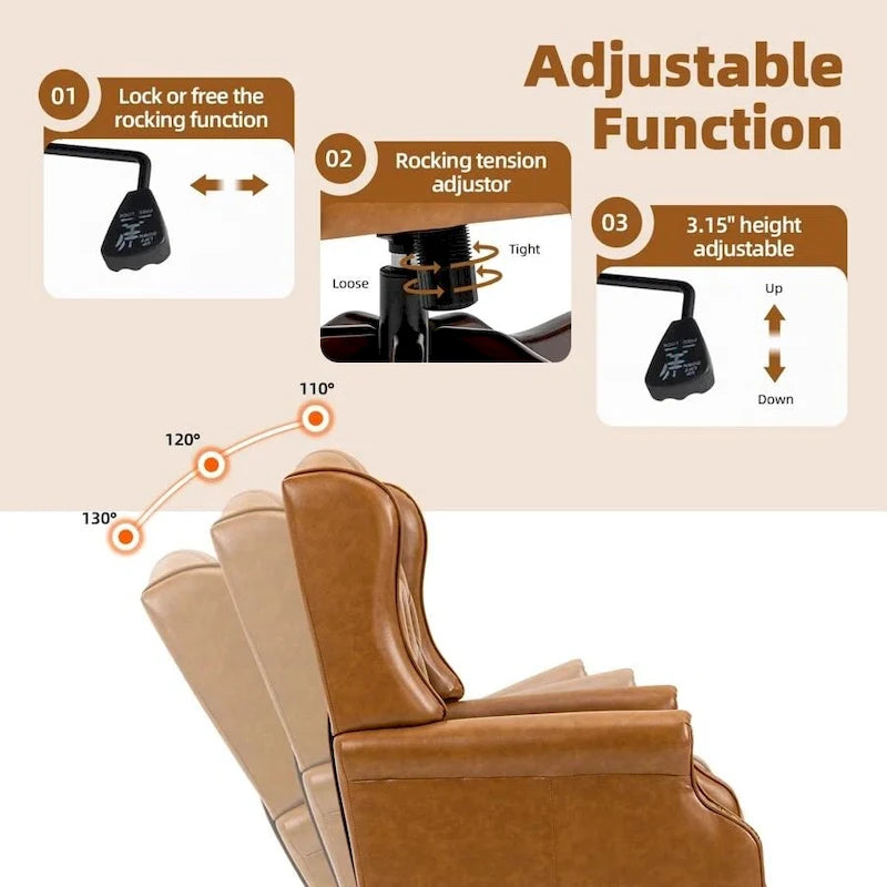 AVAWING Classic Executive Office Chair High Back Wingback Boss Chair