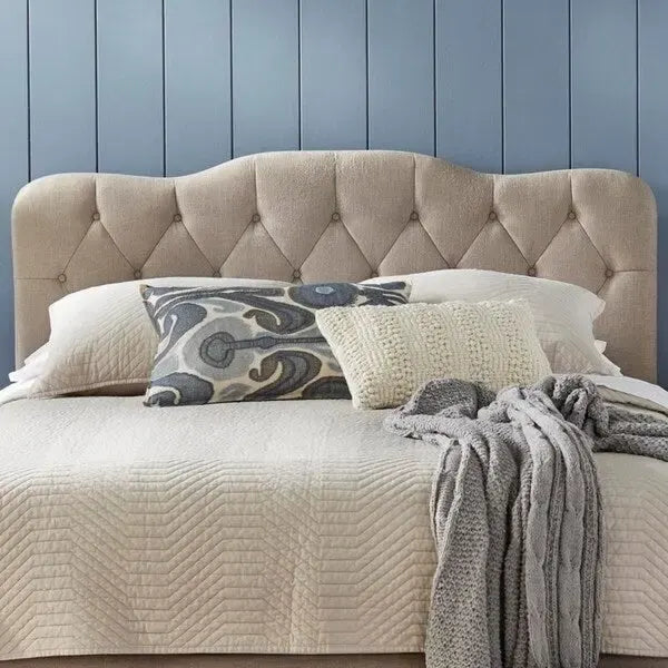 Simple Living Tessa Traditional Upholstered Button Tufted Queen Headboard