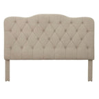 Simple Living Tessa Traditional Upholstered Button Tufted Queen Headboard
