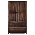 Grain Wood Furniture Shaker 2-Door Solid Wood Armoire - 41x72x22