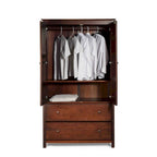 Grain Wood Furniture Shaker 2-Door Solid Wood Armoire - 41x72x22