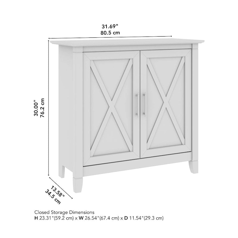 Key West Small Storage Cabinet with Doors by Bush Furniture