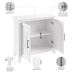 Key West Small Storage Cabinet with Doors by Bush Furniture