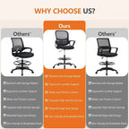 Drafting Chair - Tall Office Chair for Adjustable Standing Desks