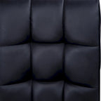 HOMCOM Modern Computer Desk Office Chair with Upholstered PU Leather, Adjustable Heights, Swivel 360 Wheels, Black