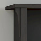 L-shaped Desk with Lateral File Cabinet and Bookcase in Vintage Black