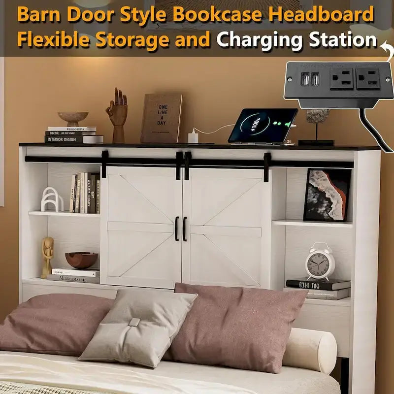 PAKASEPT Farmhouse Queen Size Bed Frame