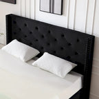 California King Velvet Upholstered Platform Bed Frame