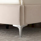 California King Velvet Upholstered Platform Bed Frame