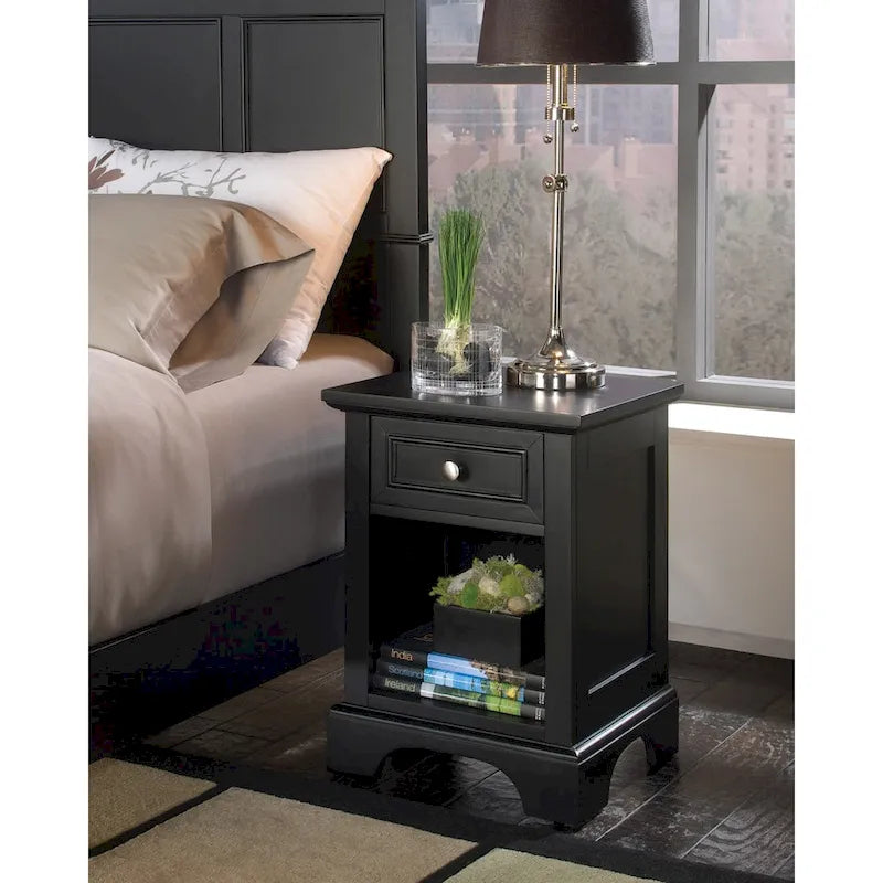 Homestyles Bedford Black Nightstand