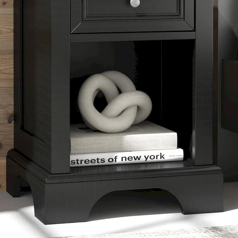 Homestyles Bedford Black Nightstand