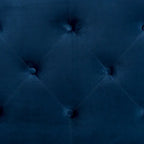 Leone Modern and Contemporary Velvet Upholstered Headboard-Navy Blue