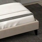 Upholsted Bed Frame with Wingback Headboard, King Size