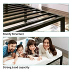 King Modern Metal Platform Bed Frame