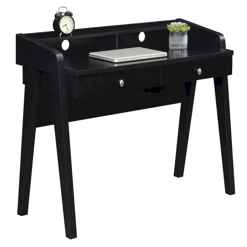 Convenience Concepts Newport Deluxe 2 Drawer Desk with Shelf