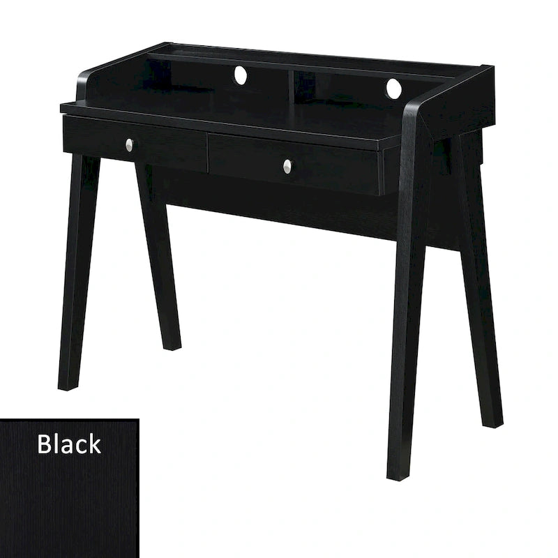 Convenience Concepts Newport Deluxe 2 Drawer Desk with Shelf