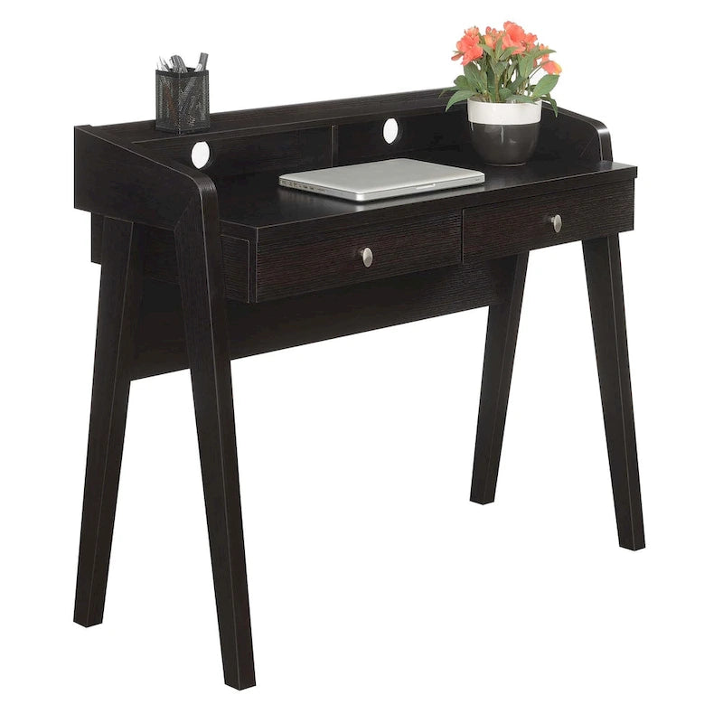 Convenience Concepts Newport Deluxe 2 Drawer Desk with Shelf