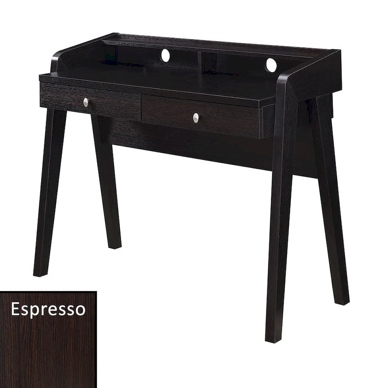 Convenience Concepts Newport Deluxe 2 Drawer Desk with Shelf