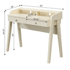 Convenience Concepts Newport Deluxe 2 Drawer Desk with Shelf