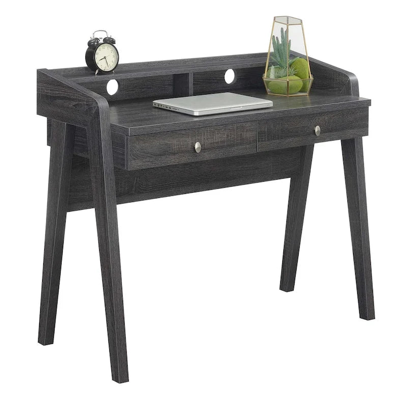 Convenience Concepts Newport Deluxe 2 Drawer Desk with Shelf