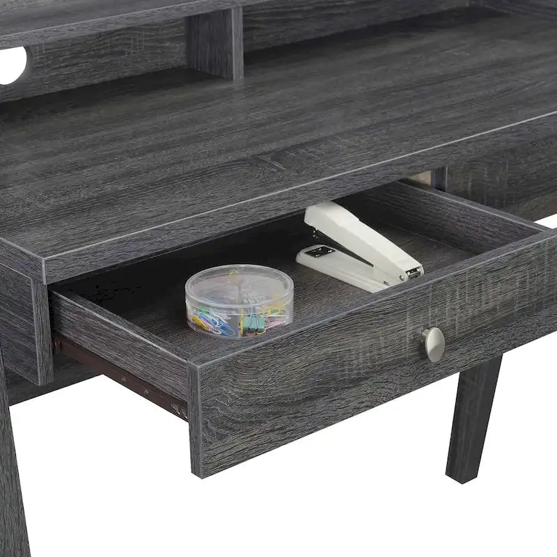 Convenience Concepts Newport Deluxe 2 Drawer Desk with Shelf