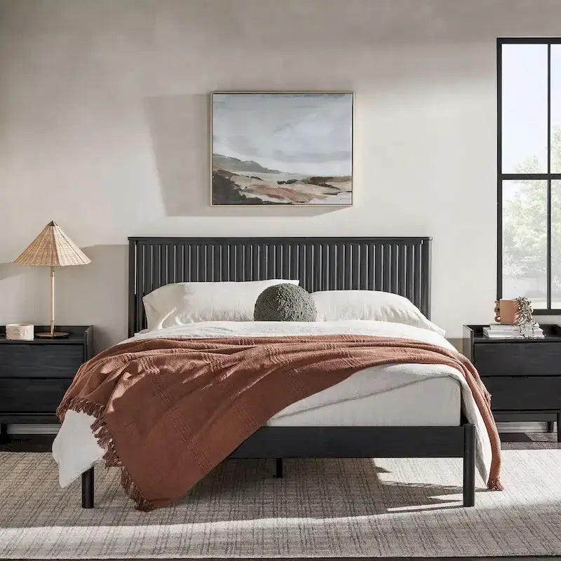 Middlebrook Designs Transitional Solid Wood Queen Bed