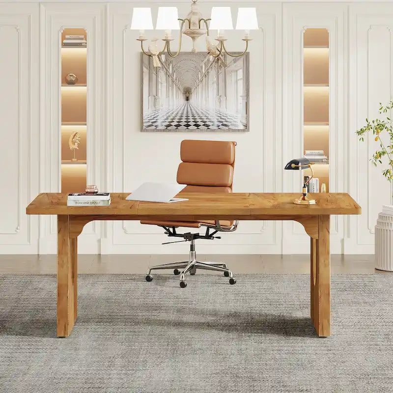 70.9-Inch Large Executive Desk, Modern Simple Office Computer Desk