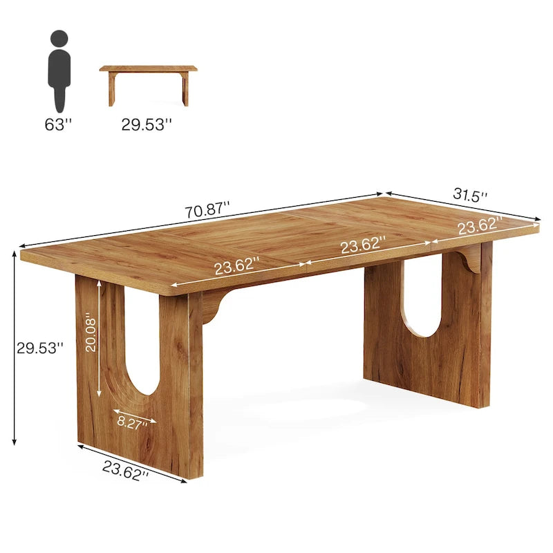 70.9-Inch Large Executive Desk, Modern Simple Office Computer Desk