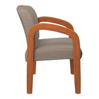 Work Smart Medium Oak Finish Wood Visitor Chair