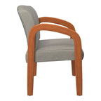 Work Smart Medium Oak Finish Wood Visitor Chair