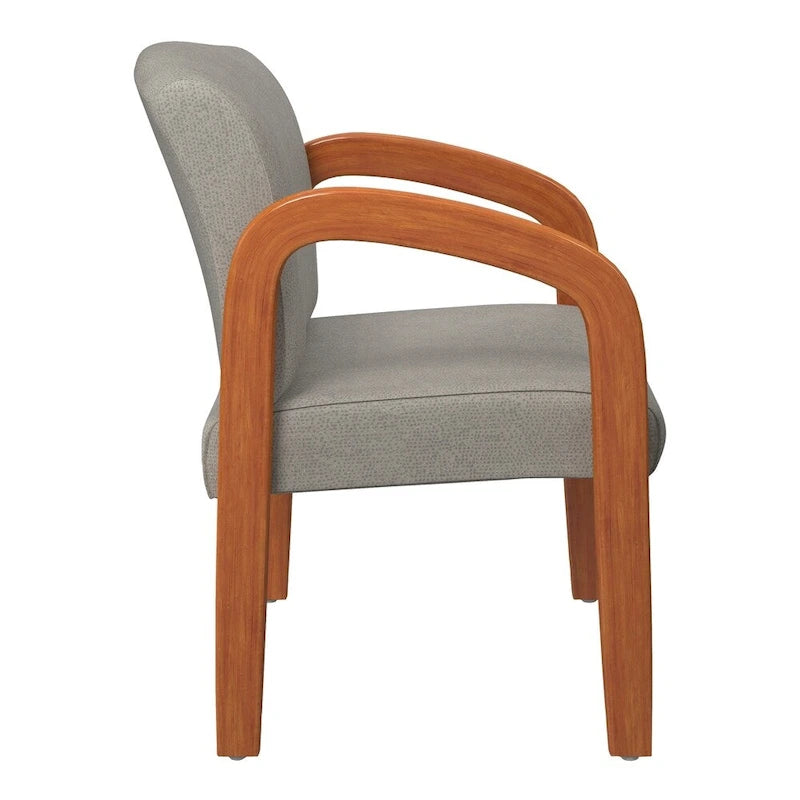 Work Smart Medium Oak Finish Wood Visitor Chair