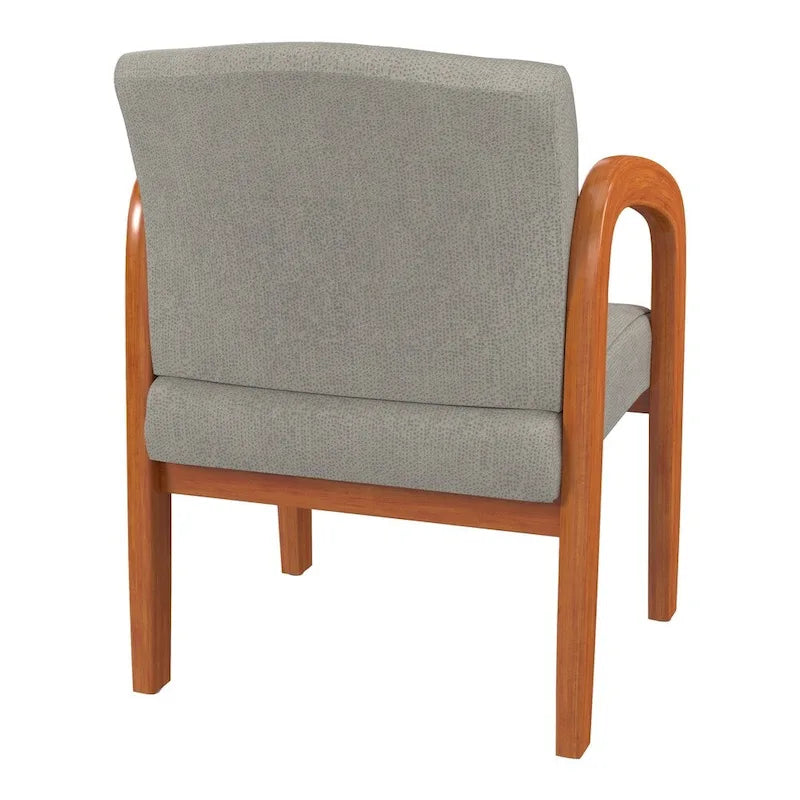 Work Smart Medium Oak Finish Wood Visitor Chair