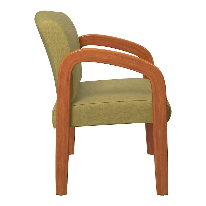 Work Smart Medium Oak Finish Wood Visitor Chair