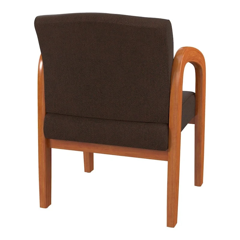 Work Smart Medium Oak Finish Wood Visitor Chair