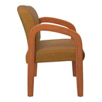 Work Smart Medium Oak Finish Wood Visitor Chair