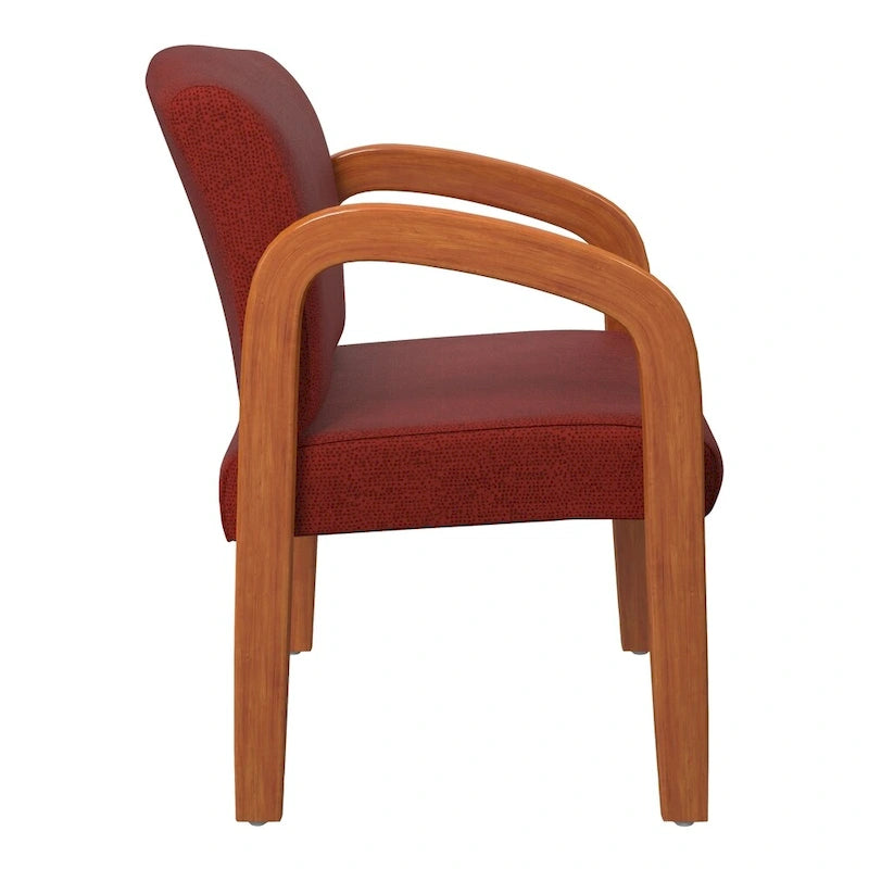 Work Smart Medium Oak Finish Wood Visitor Chair