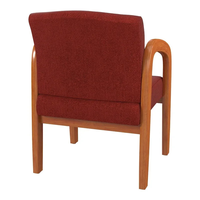 Work Smart Medium Oak Finish Wood Visitor Chair